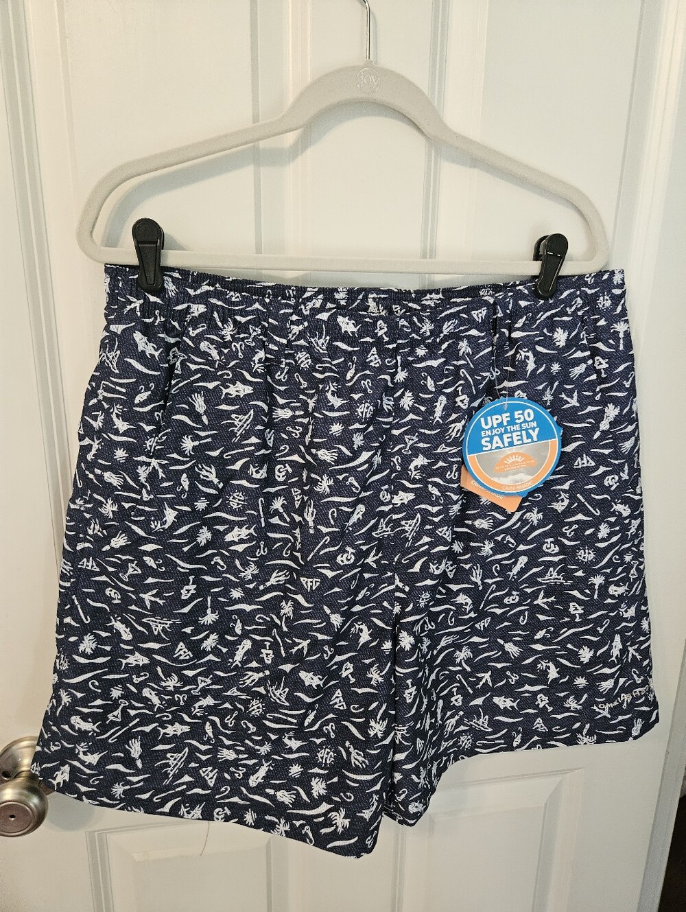 Columbia Blue UPF 50 Printed Swim Shorts